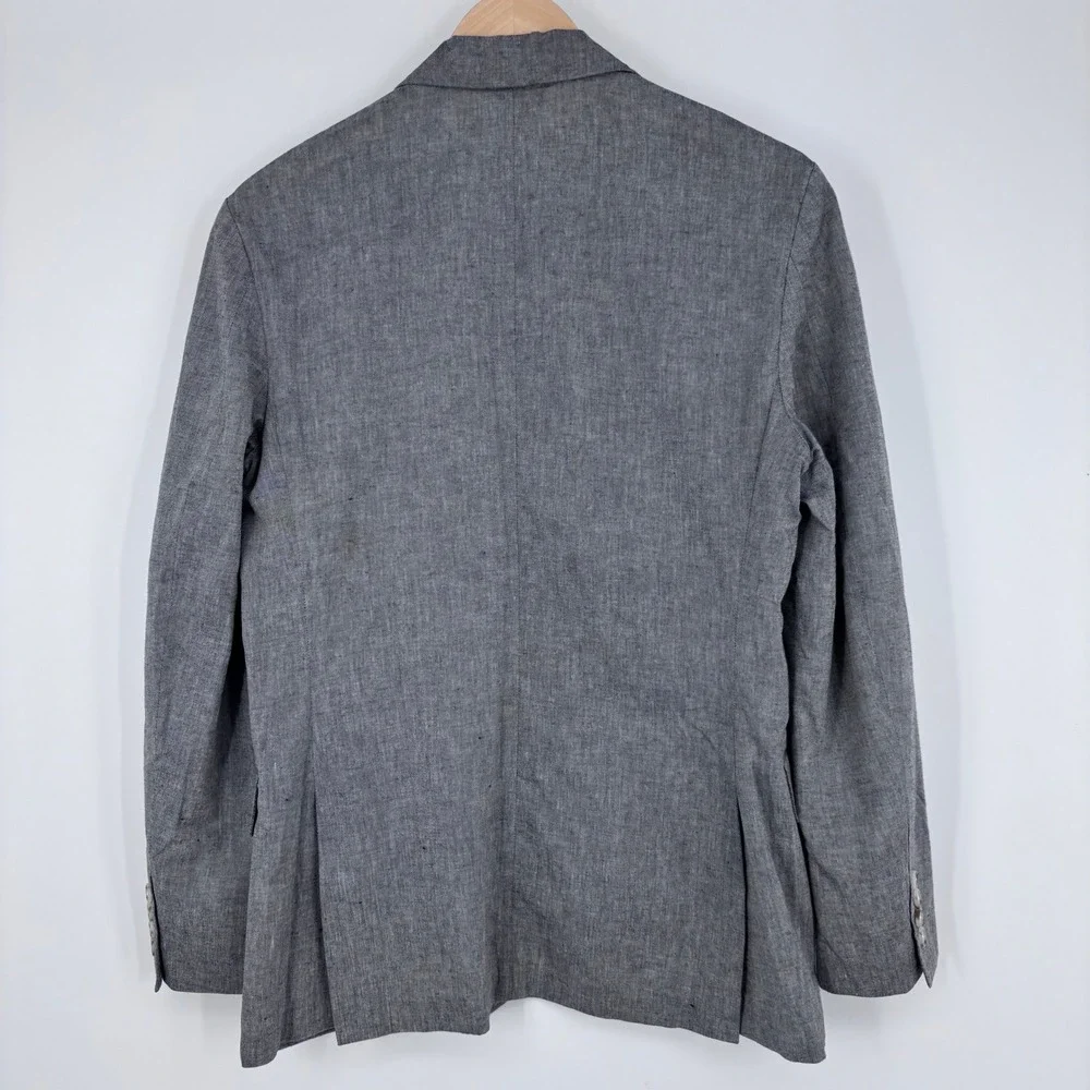 J Crew Ludlow Blazer Mens 36S Gray Cotton Linen Slim Fit Somelos Sport Coat
